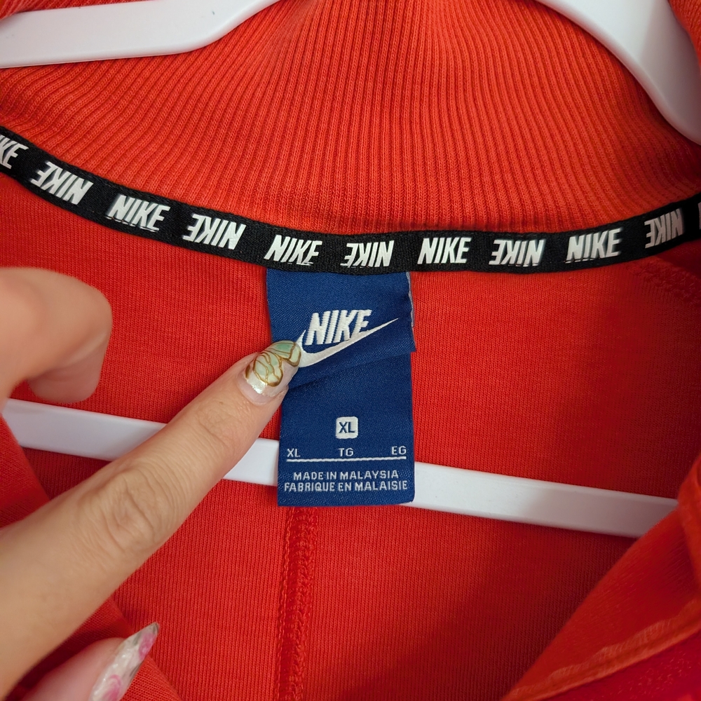 Nike Red Orange Short Sleeve Zip-Up Jacket Size XL - Picture 5 of 6